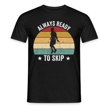 Drôle de corde à sauter à sauter toujours prête à spr - T-shirt homme - noir - Devant - AI Model Male 178 light (178cm)