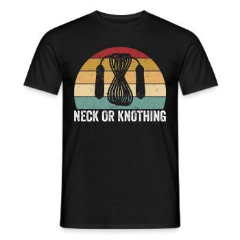 Funny Skipping Rope Springseil Springseil Hals ode - Männer T-Shirt - Schwarz - Vorne - AI Model Male 178 light (178cm)