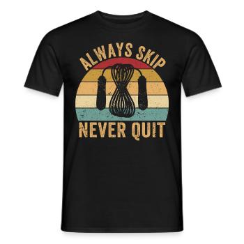 Funny skipping rope skipping rope jumping rope sprin - Men's T-Shirt - black - Front - AI Model Male 178 light (178cm)