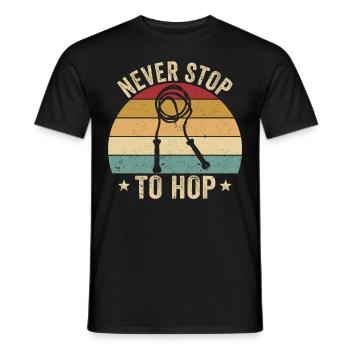 Funny skipping rope skipping rope jumping rope sprin - Men's T-Shirt - black - Front - AI Model Male 178 light (178cm)