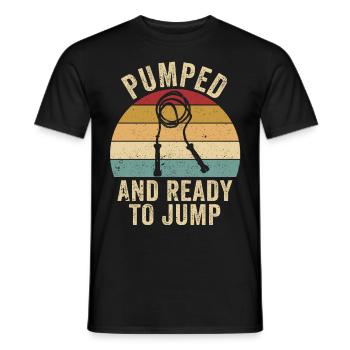 Lustiges Springseil Springseil Springseil Pumped T - Männer T-Shirt - Schwarz - Vorne - AI Model Male 178 light (178cm)
