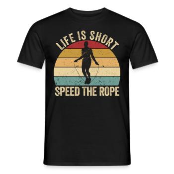 Lustiges Springseil Springseil Springseil Das Lebe - Männer T-Shirt - Schwarz - Vorne - AI Model Male 178 light (178cm)