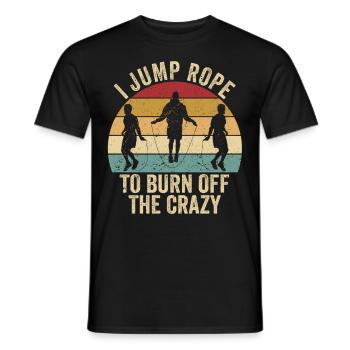 Lustiges Springseil Springseil springen Springseil - Männer T-Shirt - Schwarz - Vorne - AI Model Male 178 light (178cm)