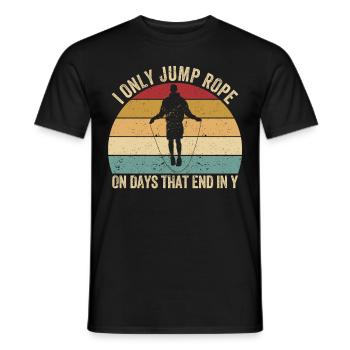 Lustiges Springseil Springseil springen Springseil - Männer T-Shirt - Schwarz - Vorne - AI Model Male 178 light (178cm)