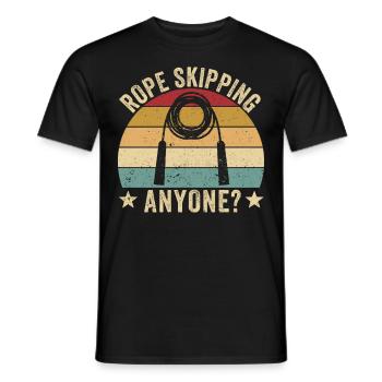 Funny skipping rope jumping rope jumping rope for - Men's T-Shirt - black - Front - AI Model Male 178 light (178cm)