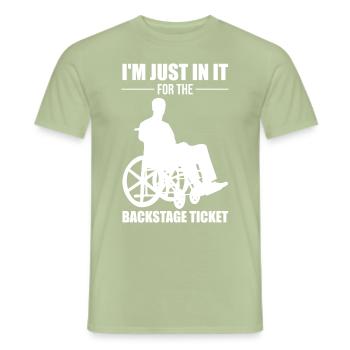 Funny Spinal Cord Injury Wheelchair Cross-Section - Men's T-Shirt - sage - Front - AI Model Male 178 light (178cm)