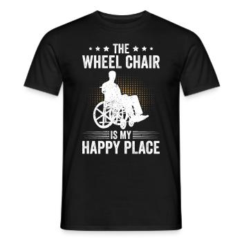 Funny Spinal Cord Injury Wheelchair Cross-Section - Men's T-Shirt - black - Front - AI Model Male 178 light (178cm)