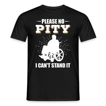 Funny Spinal Cord Injury Wheelchair Cross-Section - Men's T-Shirt - black - Front - AI Model Male 178 light (178cm)