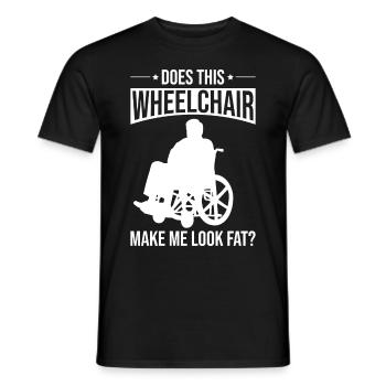 Drôle de lésion de la moelle épinière Coupe transversale du fauteuil roulant - T-shirt homme - noir - Devant - AI Model Male 178 light (178cm)
