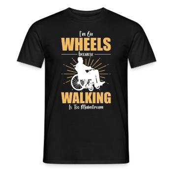 Drôle de lésion de la moelle épinière Coupe transversale du fauteuil roulant - T-shirt homme - noir - Devant - AI Model Male 178 light (178cm)