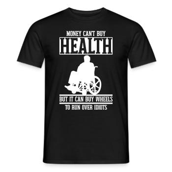 Lustige Querschnittslähmung Rollstuhl Querschnitts - Männer T-Shirt - Schwarz - Vorne - AI Model Male 178 light (178cm)