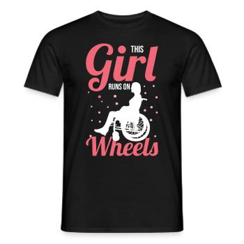 Handicap paraplégique Lésion de la moelle épinière D - T-shirt homme - noir - Devant - AI Model Male 178 light (178cm)