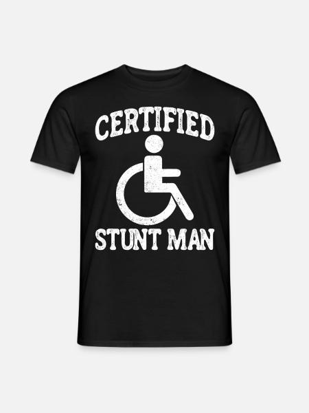 Querschnittsgelähmt Handicap Paraplegie Zertifizie - Männer T-Shirt - Schwarz