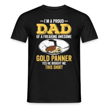 Drôles de panneurs d’or chercheurs d’or chercheurs d’or excavatrices - T-shirt homme - noir - Devant - AI Model Male 178 light (178cm)