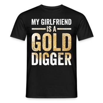Drôle d’orpaillage Chercheur d’or Mon ami Gol - T-shirt homme - noir - Devant - AI Model Male 178 light (178cm)