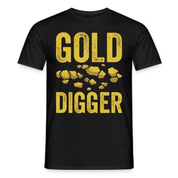 Funny gold panners Gold miners Gold diggers Goldgr - Men's T-Shirt - black - Front - AI Model Male 178 light (178cm)