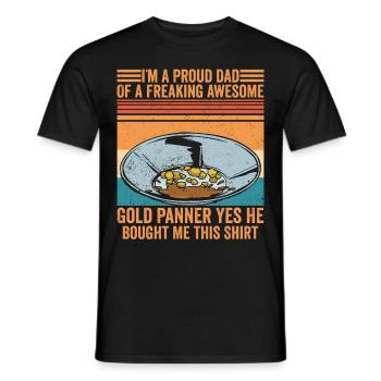 Funny Gold Panners Gold Seekers Gold Diggers Excavators - Men's T-Shirt - black - Front - AI Model Male 178 light (178cm)