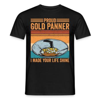 Drôles de panneurs d’or chercheurs d’or chercheurs d’or excavatrices - T-shirt homme - noir - Devant - AI Model Male 178 light (178cm)