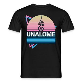 Unalome Retro - Männer T-Shirt - Schwarz - Vorne - AI Model Male 178 light (178cm)