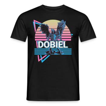 Dobiel Guardian Angel Old Persia Retro - Men's T-Shirt - black - Front - AI Model Male 178 light (178cm)
