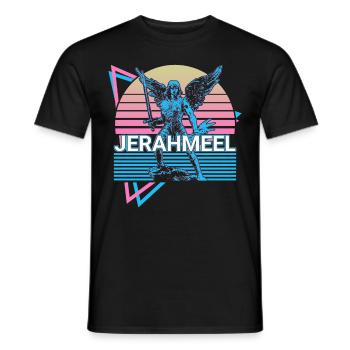 Jerahmeel Saint Jerahmeel Archange Rétro - T-shirt homme - noir - Devant - AI Model Male 178 light (178cm)
