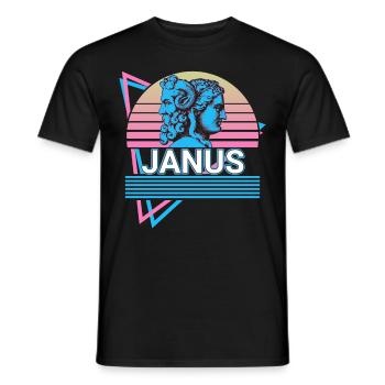 Janus God Ancient Greek Greek mythology Re - Men's T-Shirt - black - Front - AI Model Male 178 light (178cm)