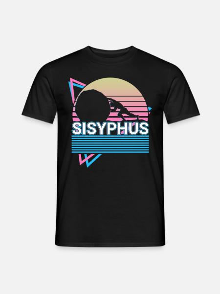 Sisyphe Mythologie grecque antique Retr - T-shirt homme - noir