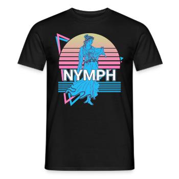 Nymph Ancient Greek Greek mythology Nature - Men's T-Shirt - black - Front - AI Model Male 178 light (178cm)