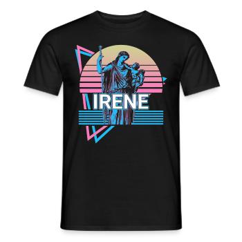 Déesse Irène Mythologie grecque antique - T-shirt homme - noir - Devant - AI Model Male 178 light (178cm)