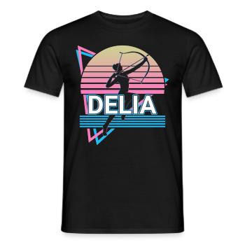 Déesse Delia Mytholo grec antique - T-shirt homme - noir - Devant - AI Model Male 178 light (178cm)
