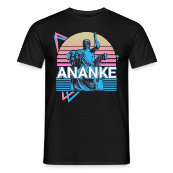 Ananke Goddess Ancient Greek Greek mythology - Men's T-Shirt - black - Front - AI Model Male 178 light (178cm)