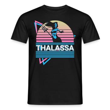 Thalassa Goddess Ancient Greek Mythology - Men's T-Shirt - black - Front - AI Model Male 178 light (178cm)
