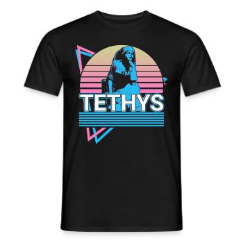Déesse Téthys Mythologie grecque antique - T-shirt homme - noir - Devant - AI Model Male 178 light (178cm)