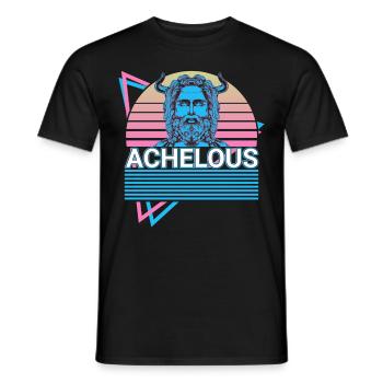 Dieu grec achelous Mythe grec antique - T-shirt homme - noir - Devant - AI Model Male 178 light (178cm)