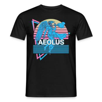Aeolus God of Wind Ancient Greek Mythology - Men's T-Shirt - black - Front - AI Model Male 178 light (178cm)