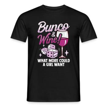 Bunco and Wine Girl Design for Bunco Babe and We - Men's T-Shirt - black - Front - AI Model Male 178 light (178cm)
