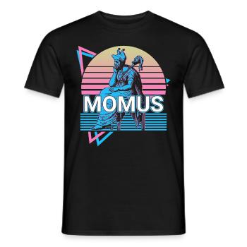 Momus Greek god Ancient Greek mytholo - Men's T-Shirt - black - Front - AI Model Male 178 light (178cm)