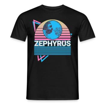 Zephyrus Greek God Ancient Greek myth - Men's T-Shirt - black - Front - AI Model Male 178 light (178cm)