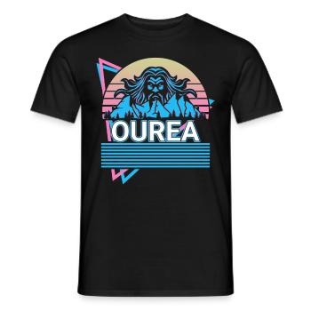 Ourea dieu grec Mytholo grec antique - T-shirt homme - noir - Devant - AI Model Male 178 light (178cm)