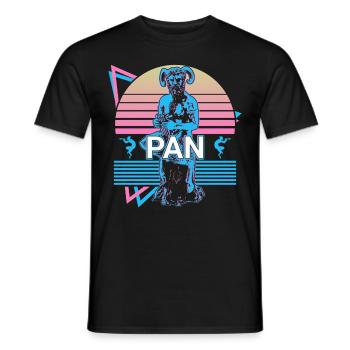Pan Greek God Mythologie grecque antique - T-shirt homme - noir - Devant - AI Model Male 178 light (178cm)