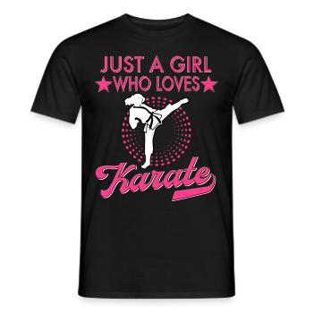 Karate Taekwondo Mädchen Frauen Karate Kick - Männer T-Shirt - Schwarz - Vorne - AI Model Male 178 light (178cm)