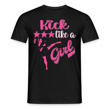 Karate Taekwondo Mädchen Frauen Karate Kick - Männer T-Shirt - Schwarz - Vorne - AI Model Male 178 light (178cm)