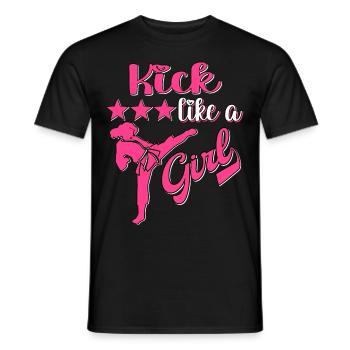 Karate Taekwondo Mädchen Frauen Karate Kick - Männer T-Shirt - Schwarz - Vorne - AI Model Male 178 light (178cm)