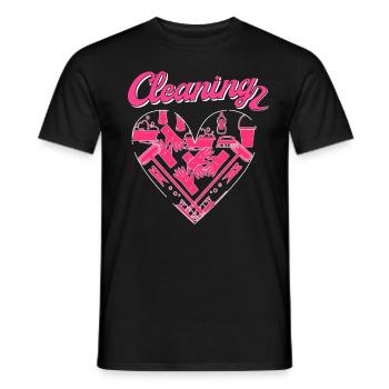 Housekeeper Maid Cleaner - Men's T-Shirt - black - Front - AI Model Male 178 light (178cm)