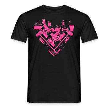 Femme de ménage Nettoyeuse - T-shirt homme - noir - Devant - AI Model Male 178 light (178cm)