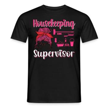 Housekeeper Maid Cleaner - Men's T-Shirt - black - Front - AI Model Male 178 light (178cm)