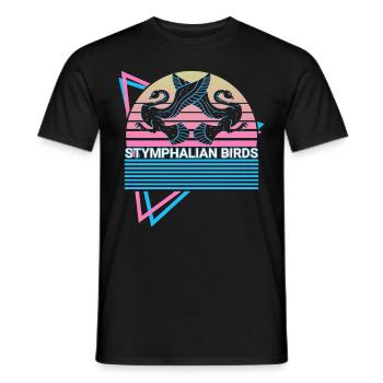 Stymphalian birds Mythical creature Greek - Men's T-Shirt - black - Front - AI Model Male 178 light (178cm)