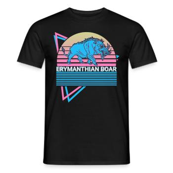 Sanglier érymanthien créature mythique grecque - T-shirt homme - noir - Devant - AI Model Male 178 light (178cm)