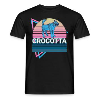 Crocotta Cynolycus créature mythique mythologie grecque - T-shirt homme - noir - Devant - AI Model Male 178 light (178cm)