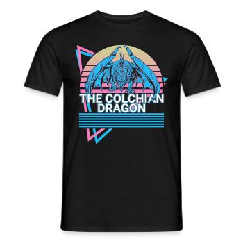 The Colchian Dragon mythical creature Greek myth - Men's T-Shirt - black - Front - AI Model Male 178 light (178cm)